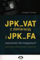 Okładka książki JPK_VAT z deklaracją i JPK_FA