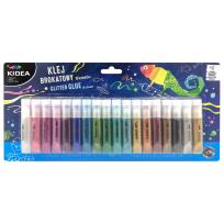 Opakowanie Klej brokatowy Kidea 18 kolorów 6 ml