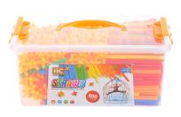 Opakowanie Klocki konstrukcyjne rurki 800 elementów skrzynia