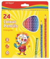 Opakowanie Kredki Keyroad ołówkowe trójkątne 24 kolorów
