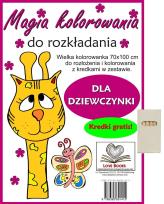 Okładka książki Magia kolorowania do rozkładania. Dla dziewczynki