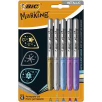 Opakowanie Marker BIC Marking Metallic Ink 5 kolorów Blister 5szt