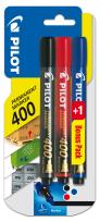 Opakowanie Marker permamentny Pilot Sca-400 Set 2+1 (czarny/czerwony/niebieski)