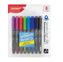 Opakowanie Marker permanentny F128 8 kolorów MONAMI