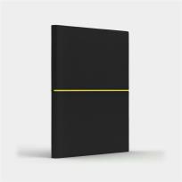 Opakowanie Notatnik B6 Fun S linia czarny/cytrynowy