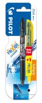 Opakowanie Pióro kulkowe Pilot Frixion Clicker czarne + zakreślacz żółty blister