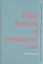 Opakowanie Polish Yearbook of International Law Volume .XXXIX 2019