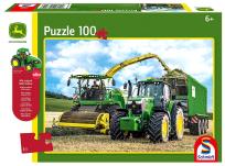Opakowanie Puzzle 100 John Deere Traktor 6195M + zabawka G3