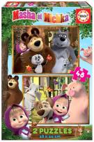 Opakowanie Puzzle 2x48 Masza i Niedźwiedź G3