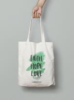 Opakowanie Torba bawełniana eco - Faith Hope Love