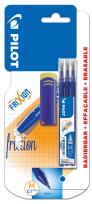 Opakowanie Wkład Pilot Frixion Clicker niebieski 3 sztuki + gumka blister