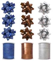 Opakowanie Zestaw do pakowania mix kolorów rozetki + wstążki