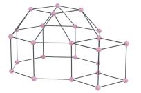 Opakowanie Zwariowany namiot szaro-różowy