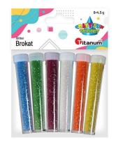 Opakowanie Brokat w fiolkach mix 6 kolorów
