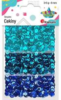 Opakowanie Cekiny 8mm zestaw metaliczny 3 kolory