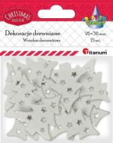 Opakowanie Drewniana choinka ażurowa 15szt