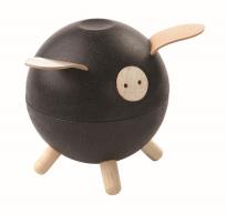 Opakowanie Drewniana skarbonka świnka,czarny, Plan Toys, PLTO-8613