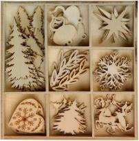 Opakowanie Drewniane dekoracje 40szt