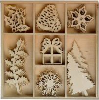 Opakowanie Drewniane dekoracje 40szt