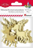 Opakowanie Drewniane renifery samoprzylepne 10szt