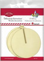 Opakowanie Drewniane zawieszki 3D koła 3szt