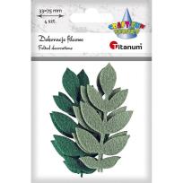 Opakowanie Filcowe liście na gałązce mix 4szt