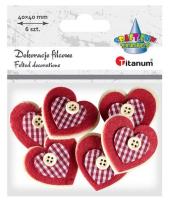 Opakowanie Filcowe serca 3D 6szt