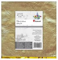 Opakowanie Folia do złoceń złota arkusz 14x14cm 10szt