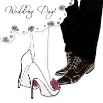 Opakowanie Karnet Swarovski kwadrat CL1204 Ślub buty