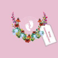 Opakowanie Karnet Swarovski kwadrat CL3411 Narodziny Witaj dz