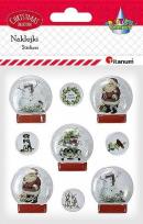 Opakowanie Naklejki 3D kule śnieżne 9szt