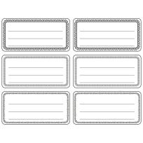 Opakowanie Naklejki etykiety biało czarne 144szt