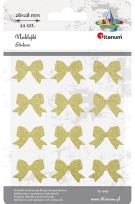 Opakowanie Naklejki kokardy brokatowe złote 12szt.TZ-641