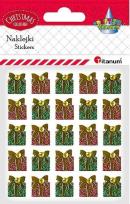 Opakowanie Naklejki papierowe 3D prezenty 25szt