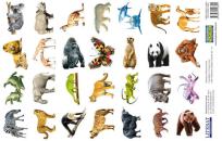 Opakowanie Naklejki Zwierzęta świata