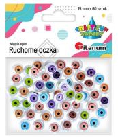 Opakowanie Oczy Animals mix 15mm 60szt