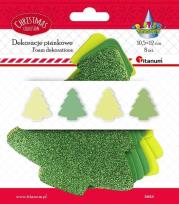 Opakowanie Piankowe choinki 106x119mm zielone mix 8szt.
