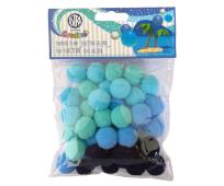 Opakowanie Pompony dekoracyjne 20mm - Błękitna laguna ASTRA