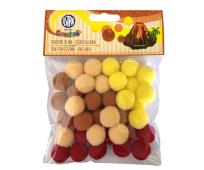 Opakowanie Pompony dekoracyjne 20mm - Ognista lawa ASTRA