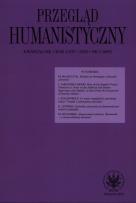 Okładka książki Przegląd Humanistyczny 2/2020