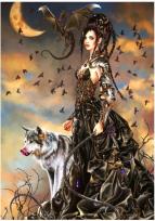 Opakowanie Puzzle 1000 Piękność z wilkiem