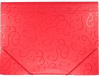 Opakowanie Teczka A4 z gumką wzory czerwona
