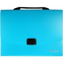 Opakowanie Teczka A4 z rączką 12 przegródek fluo niebieska