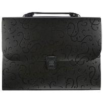 Opakowanie Teczka A4 z rączką 12 przegródek wzory czarna