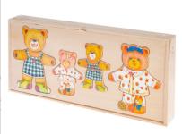 Opakowanie Układanka drewniana 4 Misie