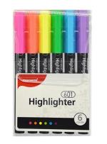 Opakowanie Zakreślacz 601 komplet 6szt MONAMI