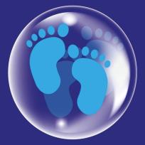 Opakowanie Balon 45cm dla Stopki niebieski TUBAN