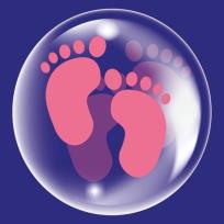 Opakowanie Balon 45cm Stopki różowy TUBAN