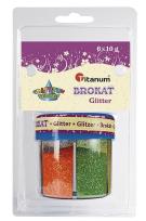 Opakowanie Brokat w pojemniku tęczowy mix 6 kolorów