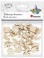 Opakowanie Drewniane dekoracje tulipany 12x28mm surowe 15szt